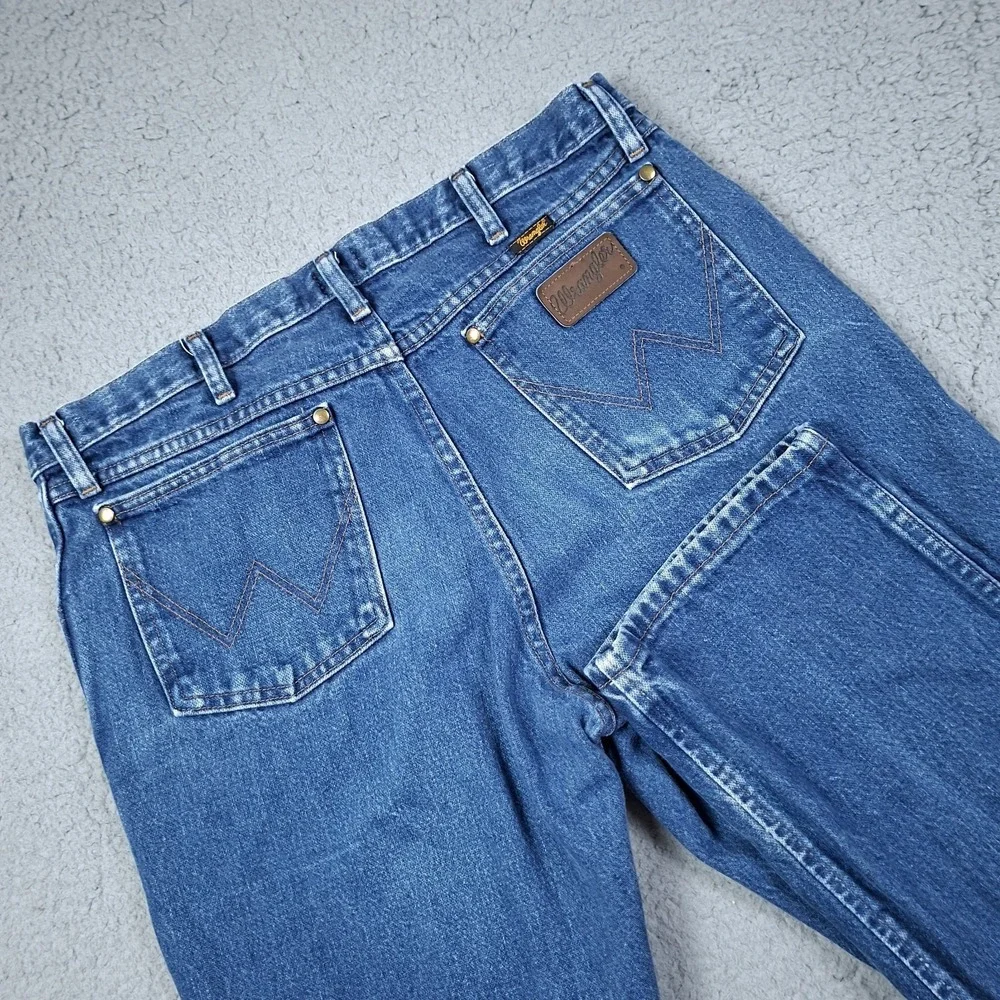Wrangler 47MWZ Premium Performance Jeans Men 36x34 Blue Regular Fit Cowboy Denim